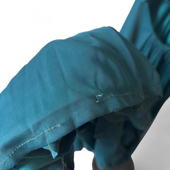 Xscape Teal Beaded Halter Evening Gown – Size 6 - Picture 6 of 8